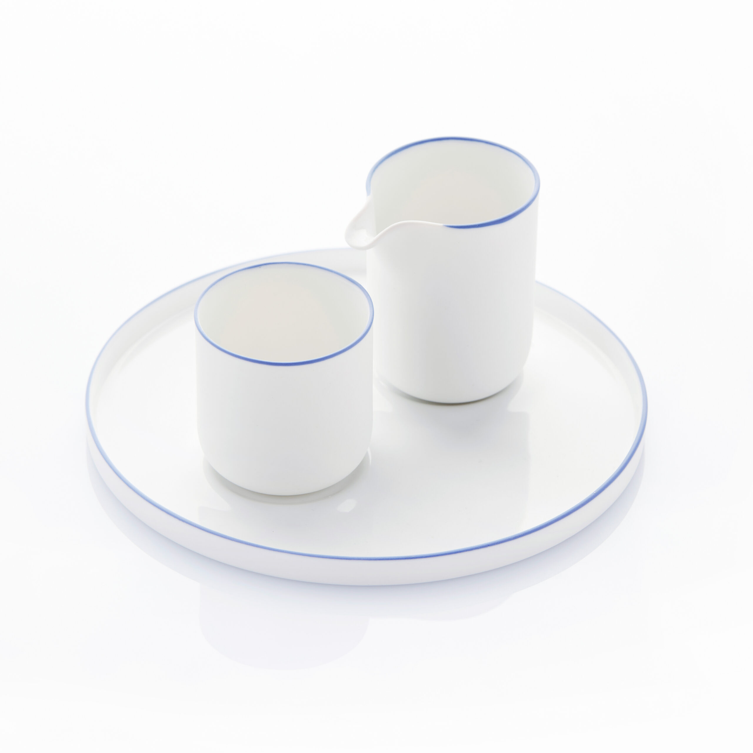 DISK sugar bowl + creamer + tray